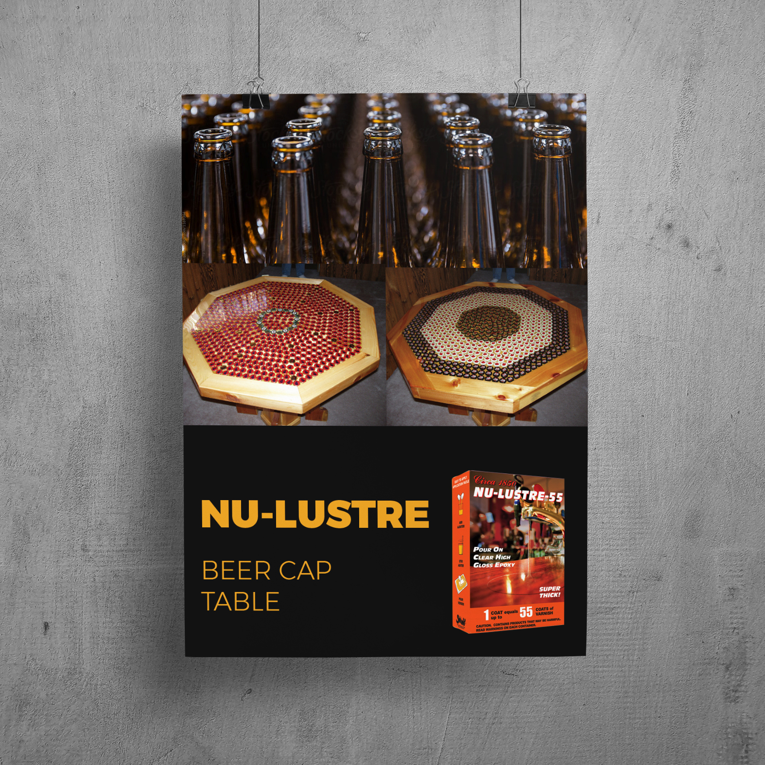 NU-LUSTRE-55 Beer Cap Table