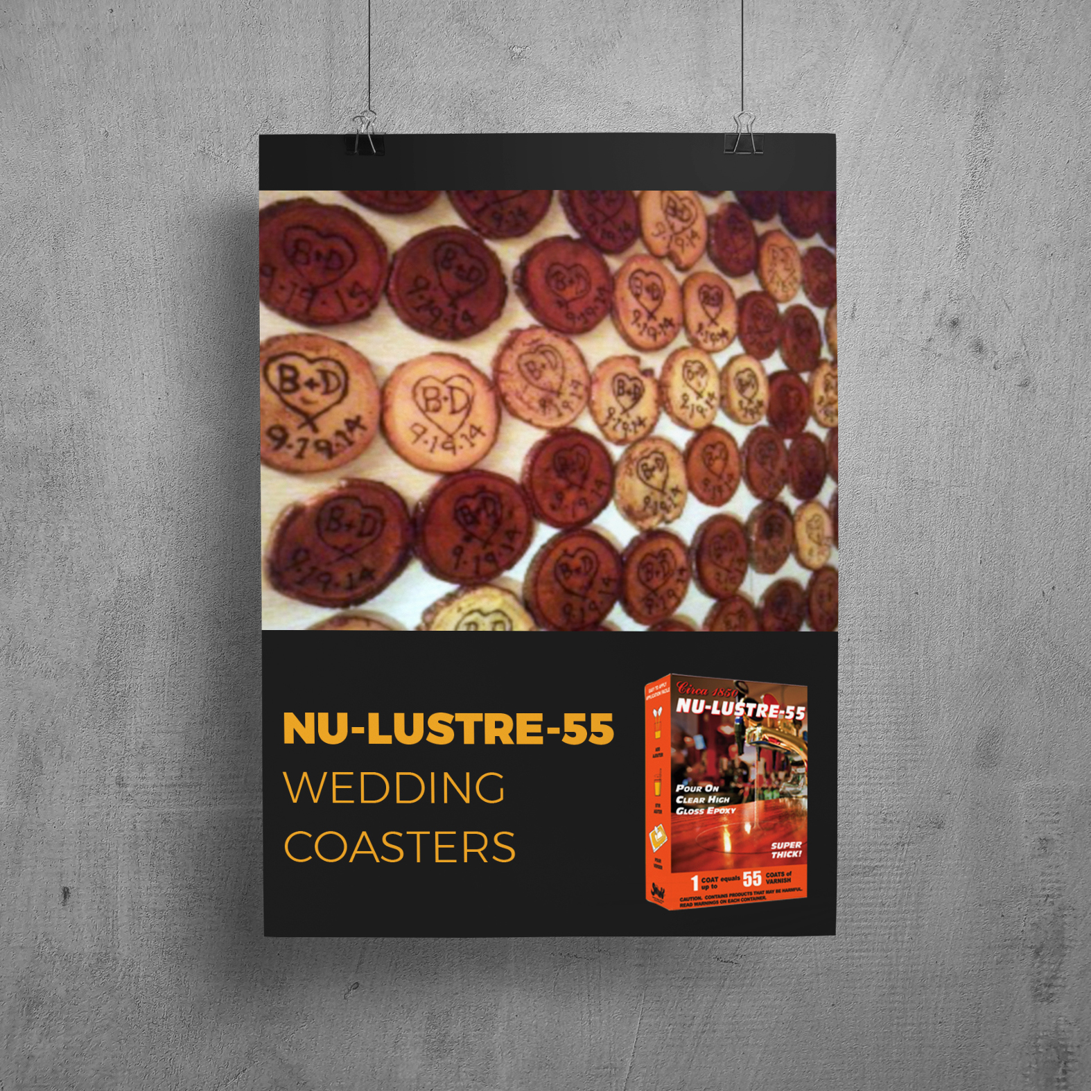 NU-LUSTRE-55 Wedding Coasters